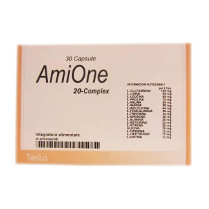 Tesla Amione 20 Complex Integratore Alimentare di Aminoacidi 30 Capsule - Tesla Sas