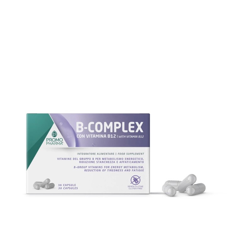 PromoPharma B Complex Integratore per Energia e Stanchezza 30 Capsule - PromoPharma