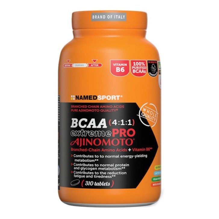 BCAA 4:1:1 ExtremePRO Named Sport Integratore di Aminoacidi - 310 Compresse - NAMED