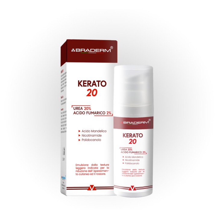Kerato 20 Emulsione per Psoriasi e Ispessimento Cutaneo 100ml - Braderm