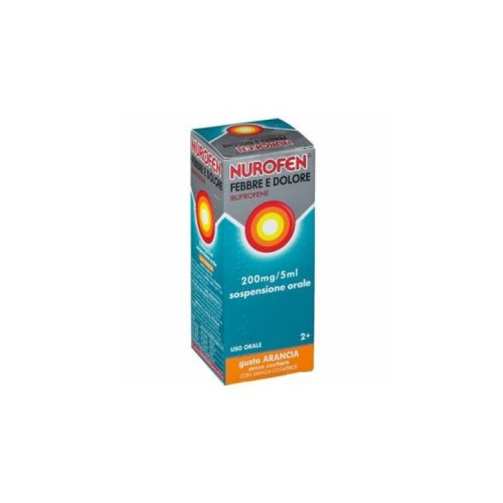 Nurofen Febbre e Dolore 200mg/5ml Sospensione Orale Gusto Arancia - Nurofen