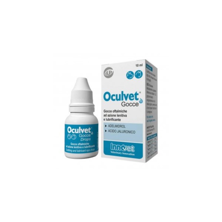 Oculvet Gocce Oftalmiche Lenitive con Acido Ialuronico 10ml per Cani e Gatti - OCULVET