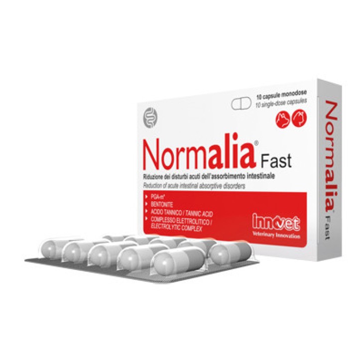 Normalia Fast Integratore per Cani e Gatti Disturbi Intestinali 10 Capsule - Normalia