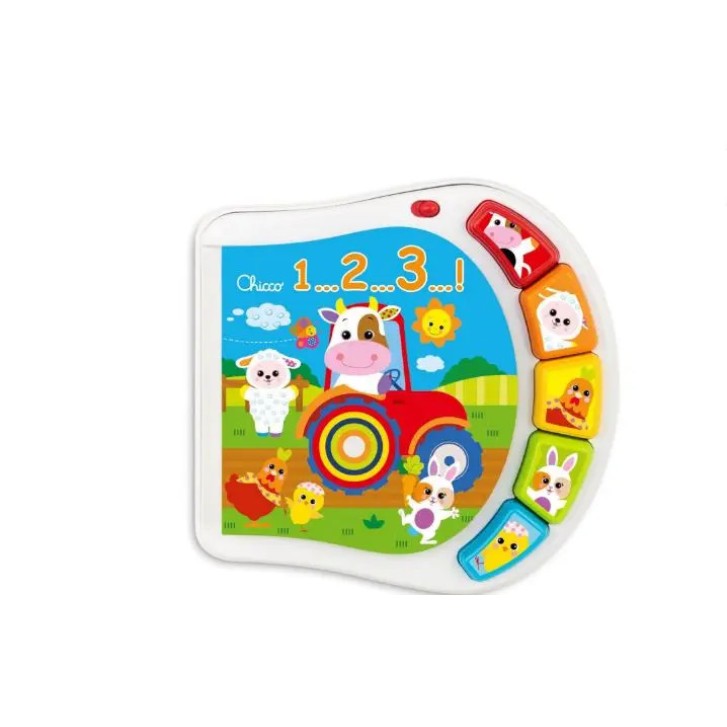 Gioco Libro Fattoria dei Numeri Chicco 6-36 Mesi - Chicco