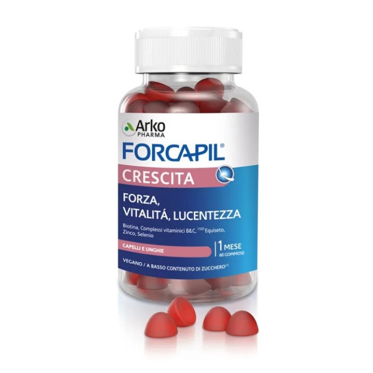 Forcapil Crescita Integratore Capelli e Unghie Gommose - Arkopharma
