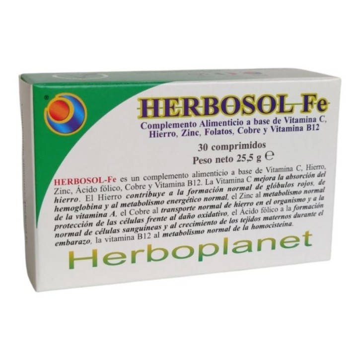 Herbosol Fe Integratore di Ferro, Vitamine e Minerali 30 Compresse - Herboplanet