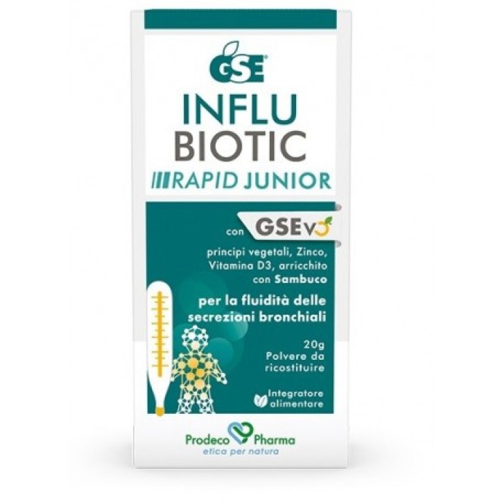 Influbiotic Rapid Junior Integratore Benessere Vie Respiratorie 20 G - GSE Influbiotic Rapid Junior Integratore Benessere Vie Respiratorie 20 G - GSE