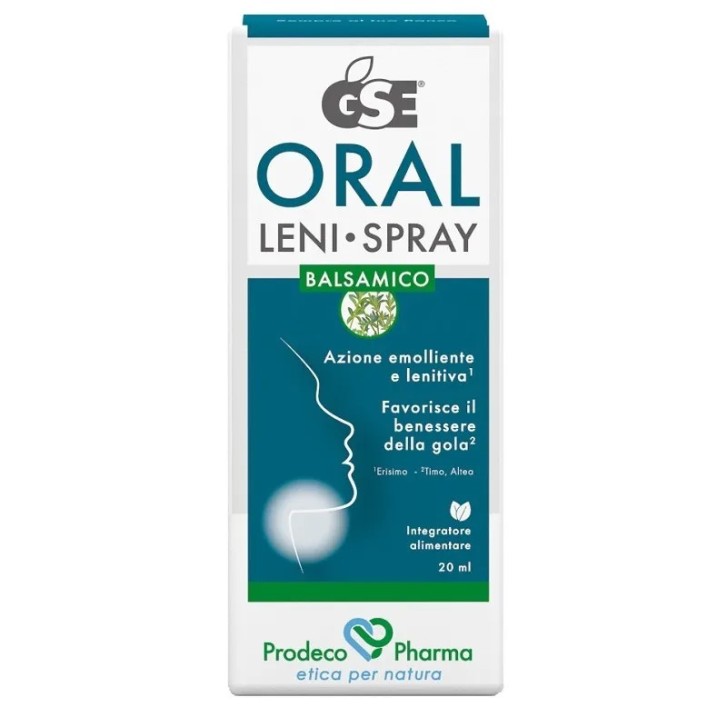 Oral Leni Spray Balsamico per Gola Irritata 20ml - GSE Oral Leni Spray Balsamico per Gola Irritata 20ml - GSE