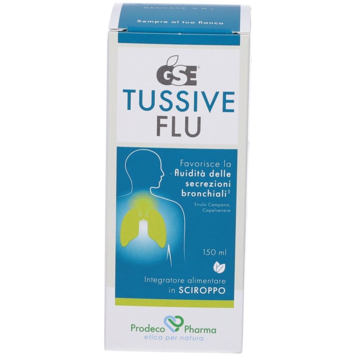 GSE Tussive Flu Sciroppo per Fluidità Bronchiale 150ml - GSE GSE Tussive Flu Sciroppo per Fluidità Bronchiale 150ml - GSE