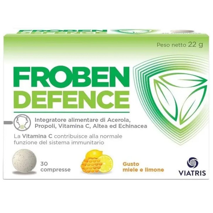 Froben Defence Integratore Sistema Immunitario Vitamina C Gusto Limone 30 Compresse - FROBEN
