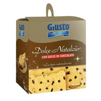 Panettone Natalizio Senza Zucchero con Gocce di Cioccolato 600g - Giusto Panettone Natalizio Senza Zucchero con Gocce di Cioccolato 600g - Giusto