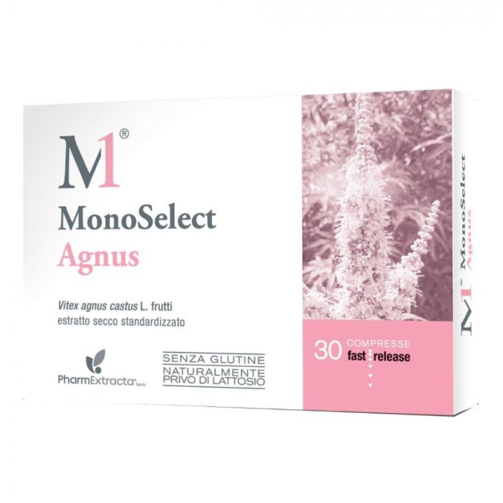 Monoselect Agnus Integratore Alimentare per Ciclo Mestruale 30 Compresse - Pharmextracta
