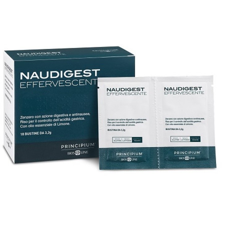 Naudigest Effervescente Integratore per Digestione 18 Bustine - Principium