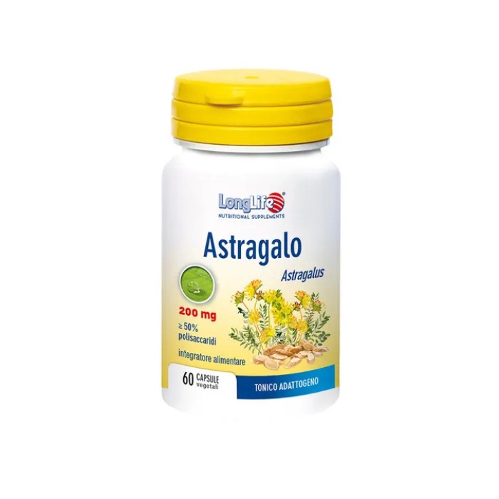 Astragalo 200 mg Integratore Supporto Difese Naturali 60 Capsule - Longlife