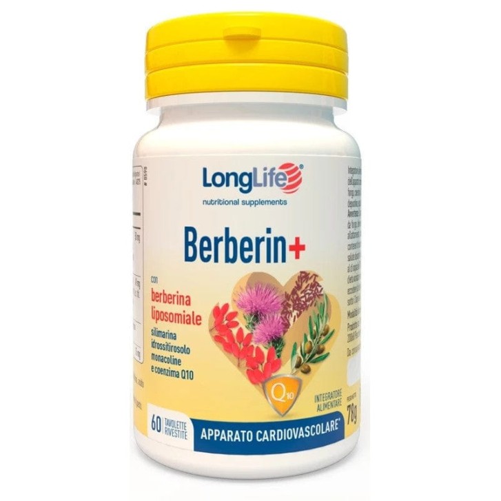 Berberin+ Longlife Integratore Funzione Cardiovascolare 60 Tavolette - Longlife