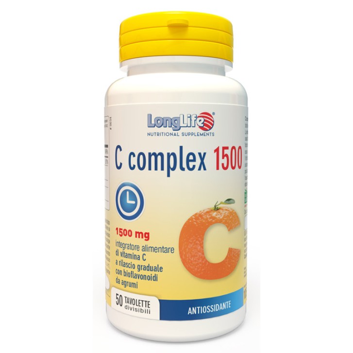 C Complex 1500 Longlife Integratore Vitamina C 50 Tavolette - Longlife C Complex 1500 Longlife Integratore Vitamina C 50 Tavolette - Longlife