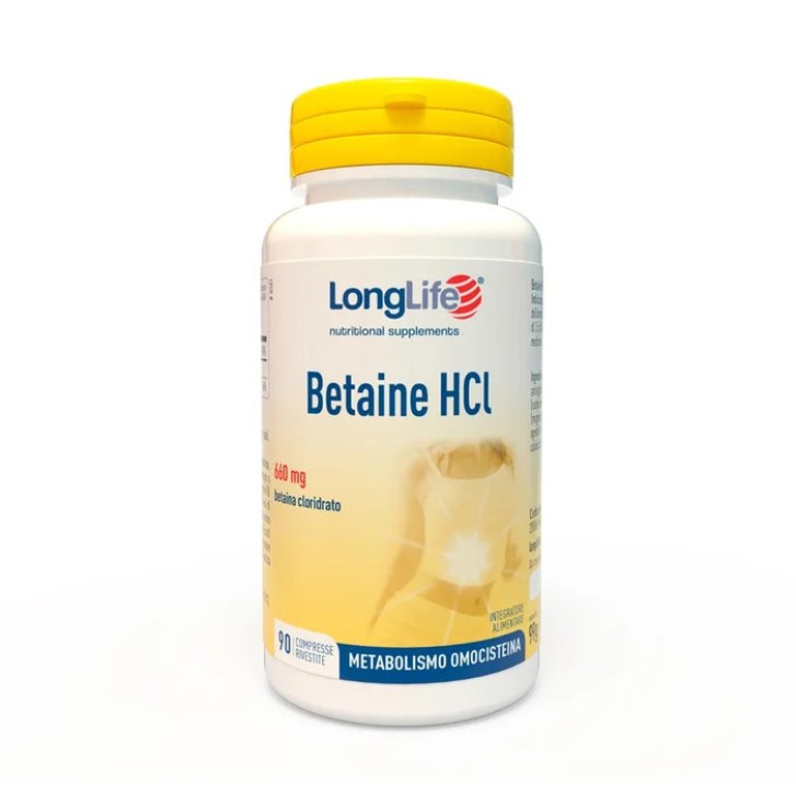 Betaine HCL LongLife Integratore Alimentare, 90 Compresse - LongLife