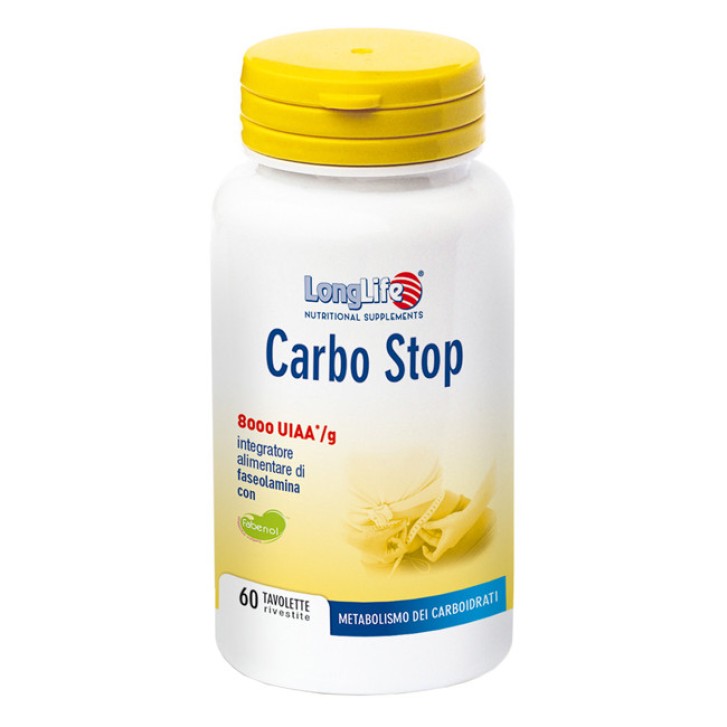 Carbo Stop Integratore Metabolismo Carboidrati 60 Tavolette - Longlife Carbo Stop Integratore Metabolismo Carboidrati 60 Tavolette - Longlife