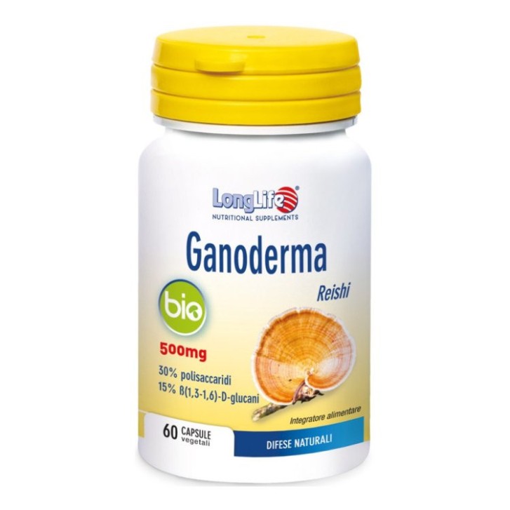 Ganoderma Bio Integratore per Difese Organismo 60 Capsule - LongLife