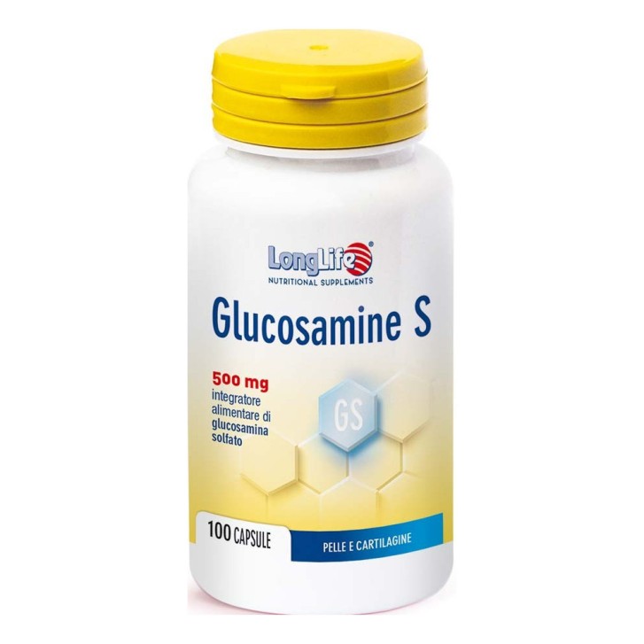 Glucosamine S Integratore per Articolazioni 100 Capsule - LongLife
