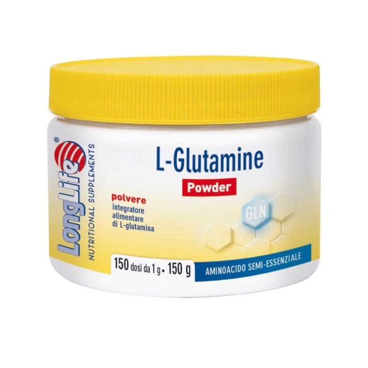 L-Glutammina in Polvere Integratore vegano 150g - Longlife L-Glutammina in Polvere Integratore vegano 150g - Longlife