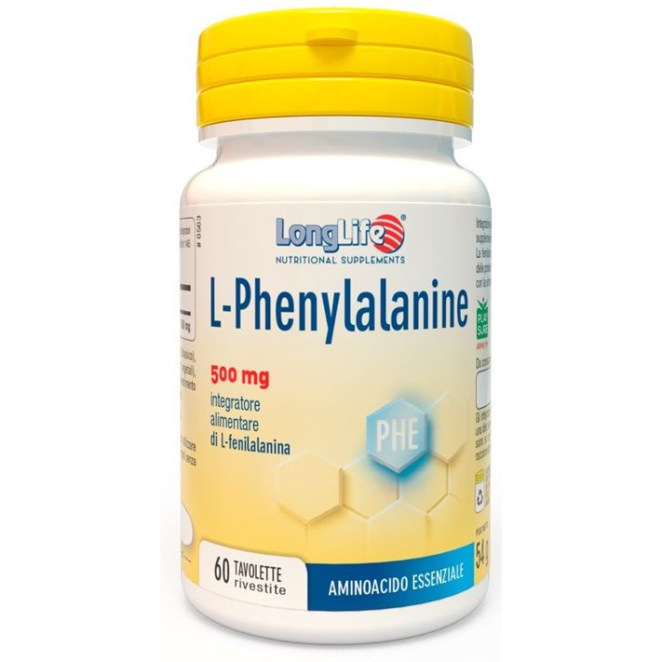 L-Phenylalanine 500mg 60 Tavolette - Longlife