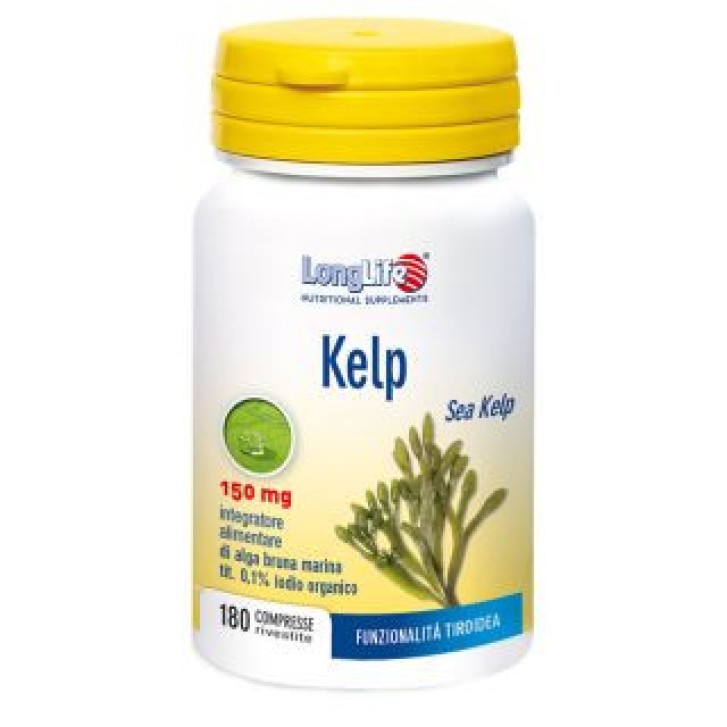 Kelp Alga Bruna Integratore di Iodio LongLife 180 Compresse - LongLife Kelp Alga Bruna Integratore di Iodio LongLife 180 Compresse - LongLife