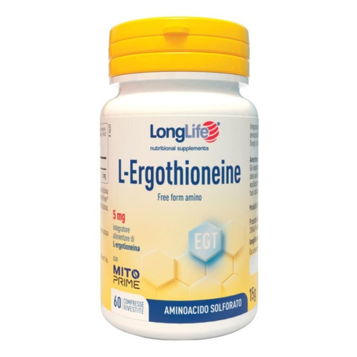 L-Ergothioneine LongLife Integratore Antiossidante 60 Compresse - LongLife