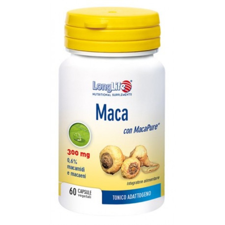 Longlife Maca 300mg Integratore per Stanchezza Fisica e Mentale 60 Capsule - Longlife