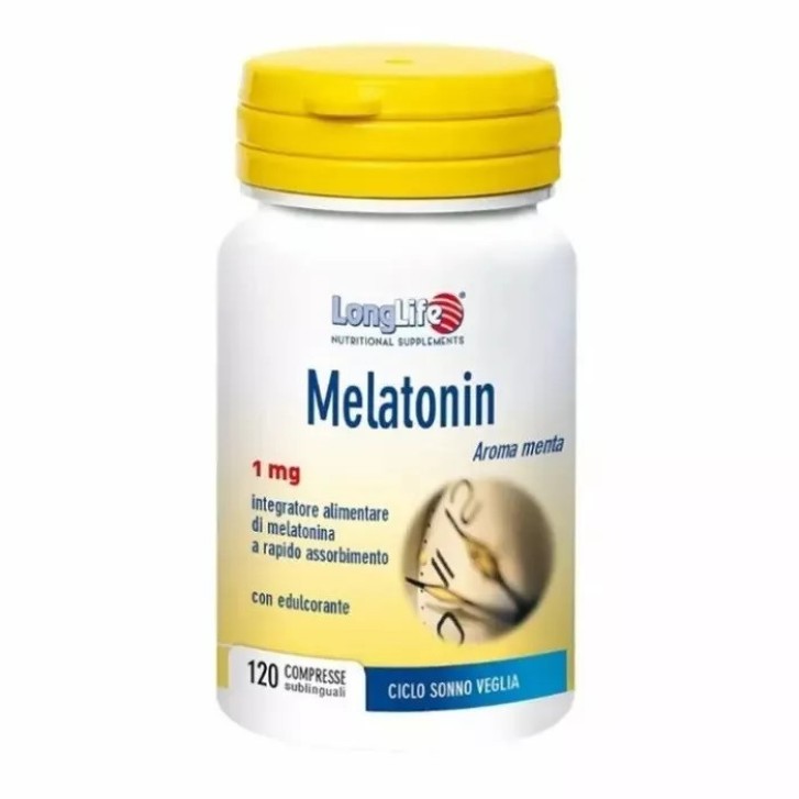 Melatonina 1mg Aroma Menta 120 Tavolette - Longlife Melatonina 1mg Aroma Menta 120 Tavolette - Longlife
