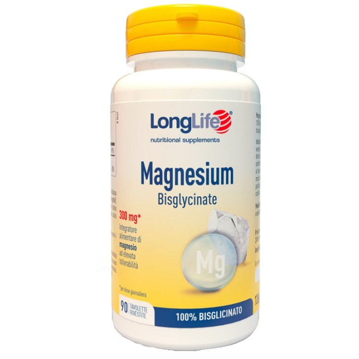 Magnesio Bisglicinato Longlife 90 Tavolette Integratore Alimentare - Longlife