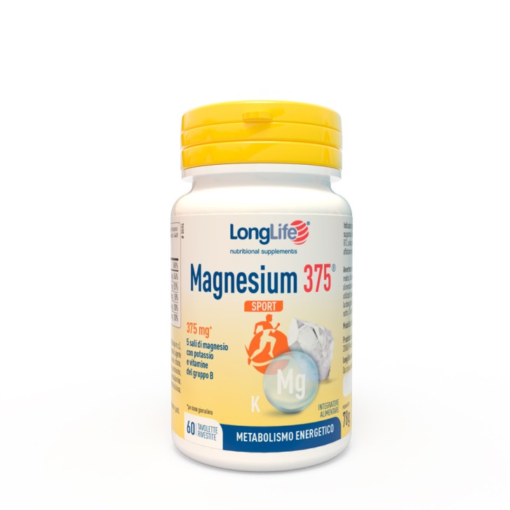 Magnesio 375 Sport Longlife Integratore Metabolismo Energetico - Longlife