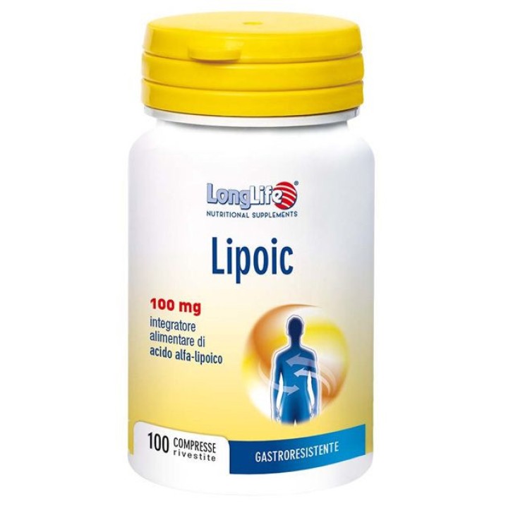 Lipoic 100 mg Integratore Antiossidante 100 Capsule - Longlife