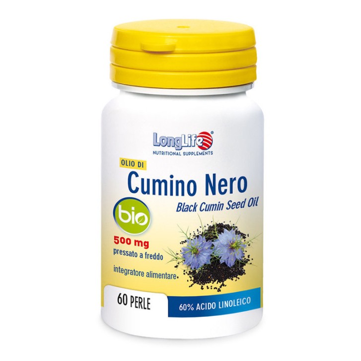 Olio di Cumino Nero Bio Integratore 60 Perle - Longlife Olio di Cumino Nero Bio Integratore 60 Perle - Longlife