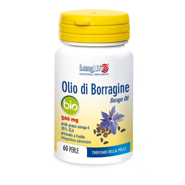 Olio di Borragine Bio 500 mg 60 Perle - LongLife