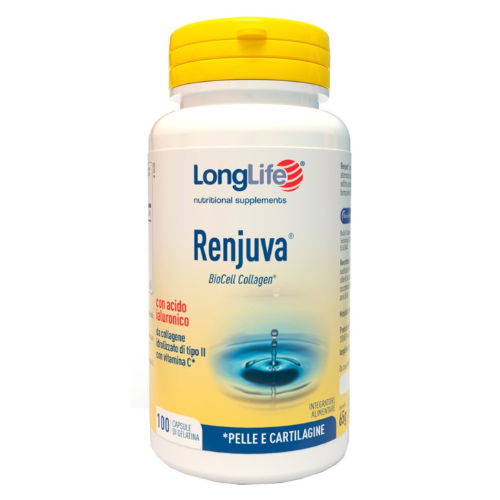 Renjuva Longlife Integratore Alimentare per Pelle e Cartilagine 100 Capsule - Longlife