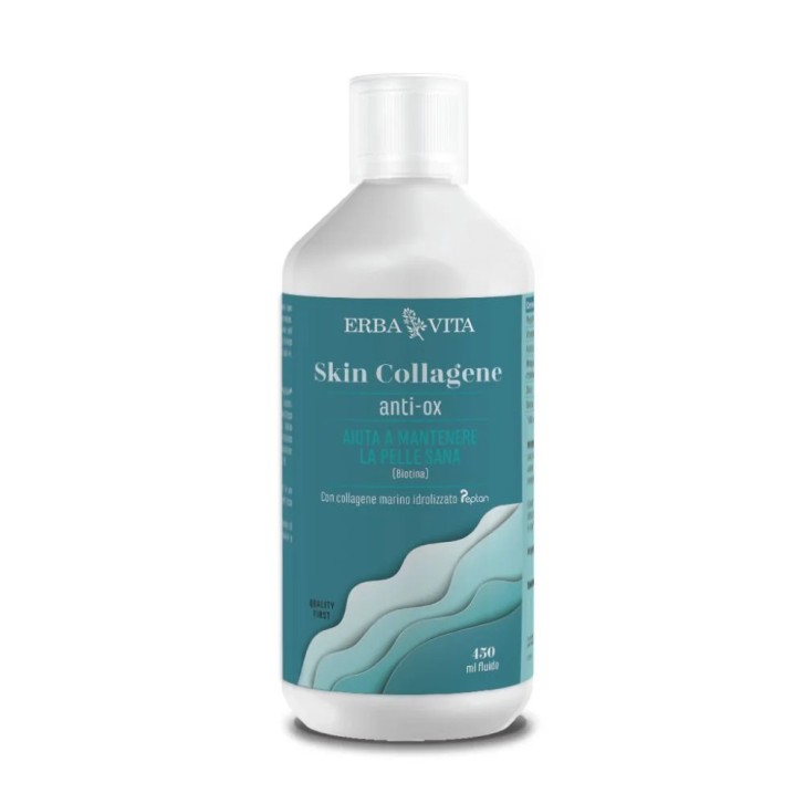 Skin Collagene Anti-Ox Integratore con Acido Ialuronico 450ml - Erba Vita