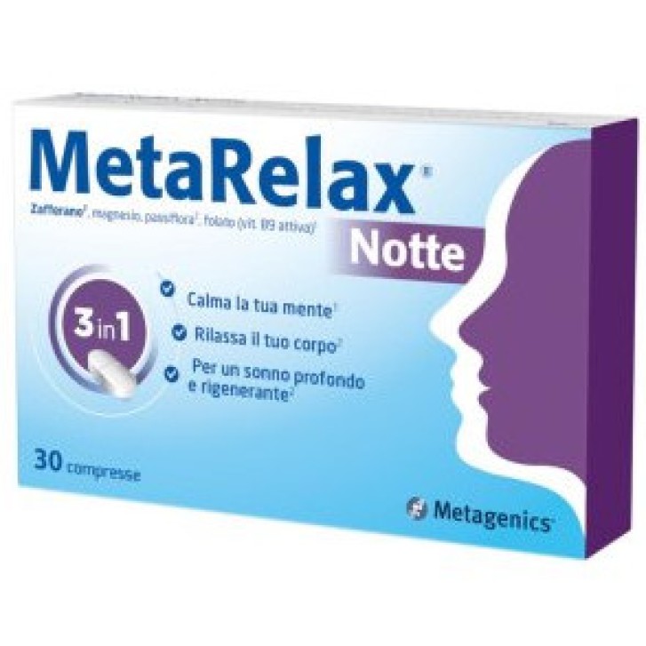 Metarelax Notte Integratore per Rilassamento e Sonno 30 Compresse - Metarelax