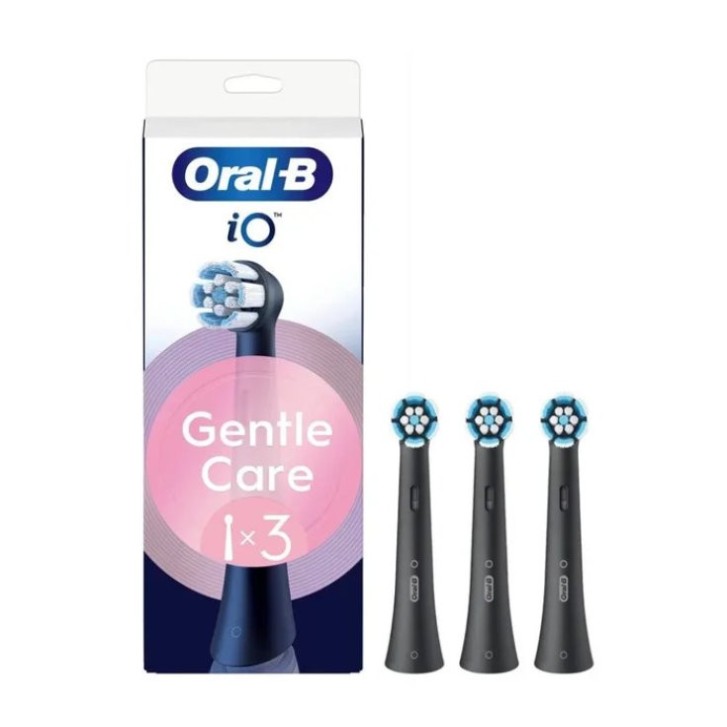 Oral-B iO Gentle Clean Testine Nere di Ricambio 3 Pezzi - Oral-B