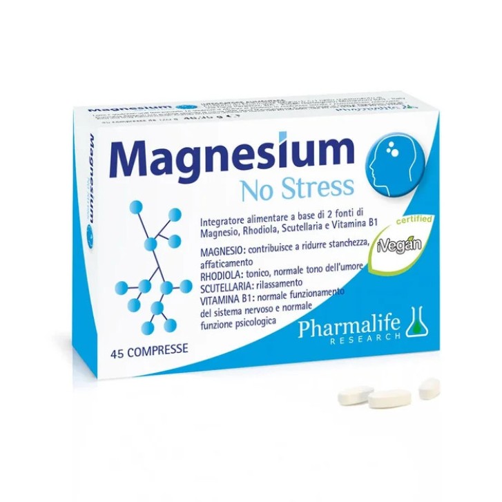 Magnesium No Stress Integratore Alimentare 45 Compresse - Pharmalife Research Magnesium No Stress Integratore Alimentare 45 Compresse - Pharmalife Research