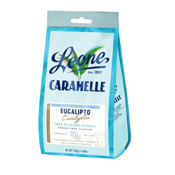 Caramelle Eucalipto Senza Zuccheri 125g - Pastiglie Leone Caramelle Eucalipto Senza Zuccheri 125g - Pastiglie Leone