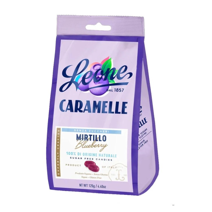 Caramelle Mirtillo Senza Zucchero 125g - Pastiglie Leone Caramelle Mirtillo Senza Zucchero 125g - Pastiglie Leone