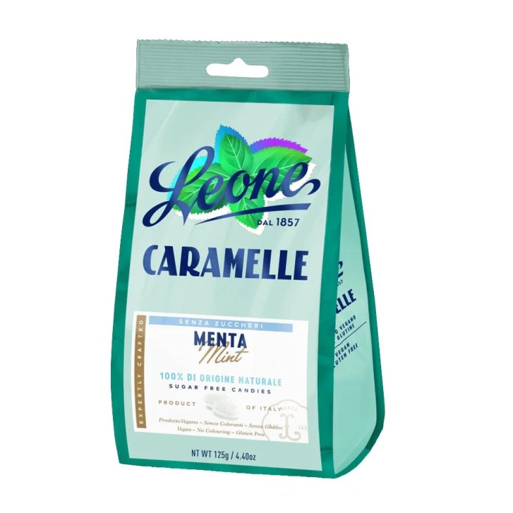 Caramelle Senza Zucchero Menta 125g - Leone Caramelle Senza Zucchero Menta 125g - Leone