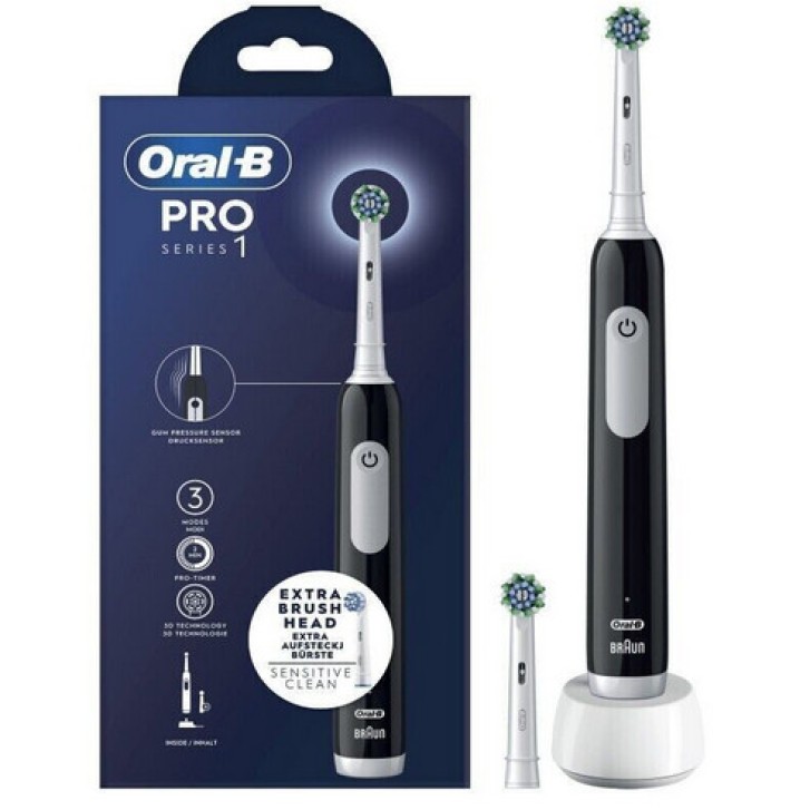 Oral-B Pro 1 Cross Spazzolino Elettrico Ricaricabile Timer e Controllo Pressione - Oral-B