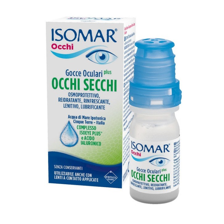 Isomar Gocce Oculari Occhi Secchi Plus con Acido Ialuronico 10ml - Isomar