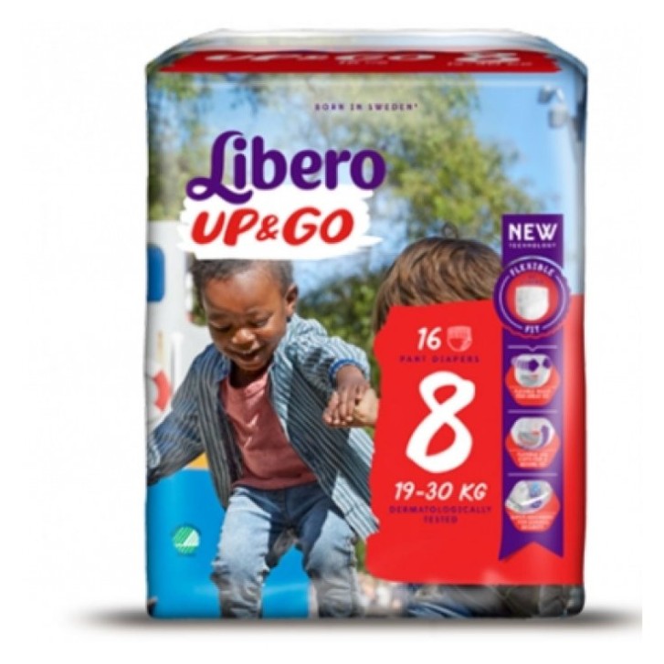 Libero Up&Go Pannolini Taglia 8 (19-30kg) 14 Pezzi - Libero