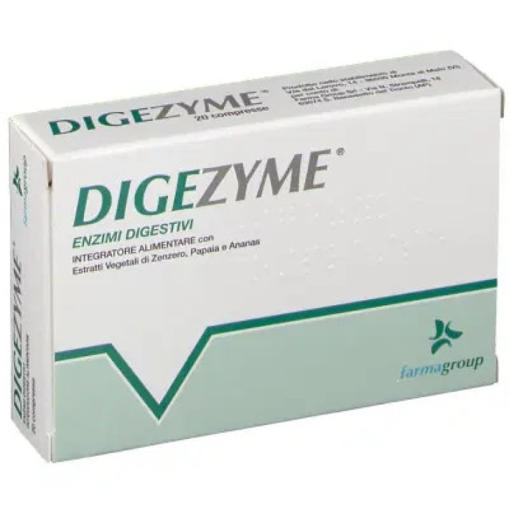 Digezyme Fermenti Lattici Integratore per Digestione 20 Compresse - Farma Group