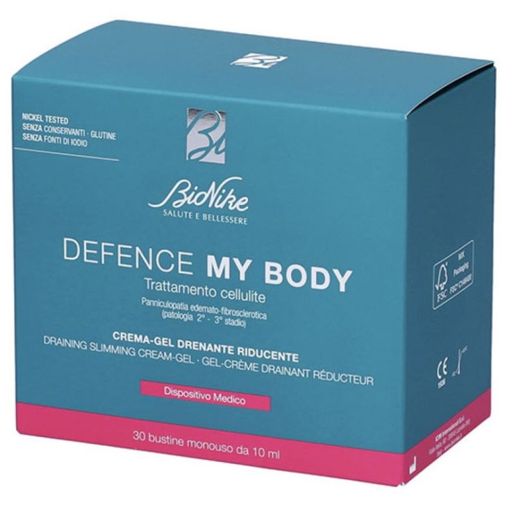 Bionike Defence My Body Crema Gel Drenante Riducente Corpo 30 Bustine - Bionike Bionike Defence My Body Crema Gel Drenante Riducente Corpo 30 Bustine - Bionike