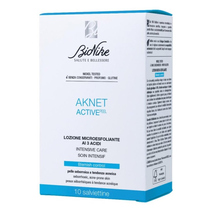Bionike Aknet Peeling Salviettine Monouso 10 Bustine - Bionike