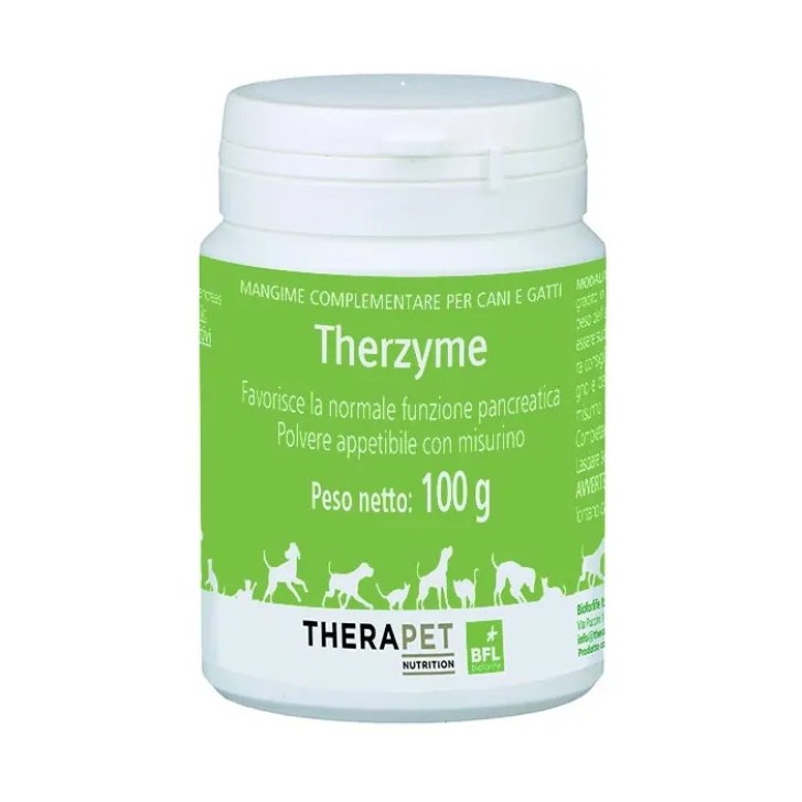 Therzyme Mangime Complementare per Pancreas Cani e Gatti 100g - Bioforlife Therzyme Mangime Complementare per Pancreas Cani e Gatti 100g - Bioforlife